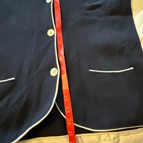Ralph Lauren navy white button cardigan sweater XL - Picture 6 of 7